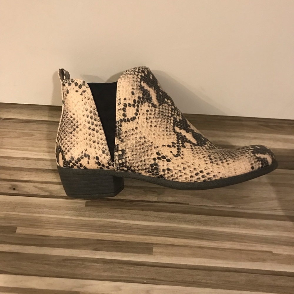 Snake Print Booties